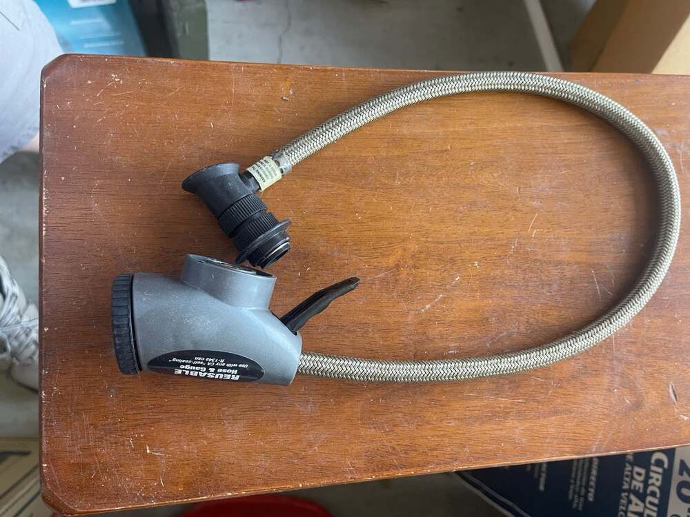 A/C Pro Reusable R-134a AC Recharge Hose and Gauge with Quick Connect